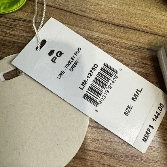 PQ SWIM lime tinsley ring dress size M/L - Picture 11 of 13